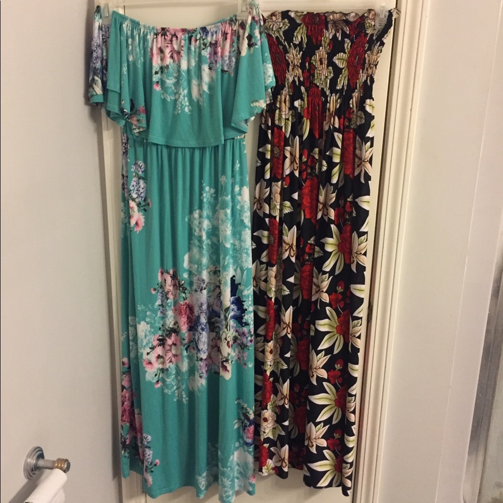 Bundle of two strapless dresses